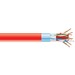 Black Box GigaTrue Cat.6a (F/UTP) Network Cable - 1000 ft Category 6a Network Cable for Network Device - First End: Bare Wire - Second End: Bare Wire - 10 Gbit/s - Shielding - CMP, LSZH - 23 AWG - Red - TAA Compliant