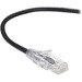 Black Box Slim-Net Cat.6a UTP Patch Network Cable - 3 ft Category 6a Network Cable for Patch Panel, Wallplate, Network Device - First End: 1 x RJ-45 Network - Male - Second End: 1 x RJ-45 Network - Male - 10 Gbit/s - Patch Cable - Gold Plated Contact - CM