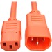 Eaton Tripp Lite Series Heavy-Duty PDU Power Cord, C13 to C14 - 15A, 250V, 14 AWG, 2 ft. (0.61 m), Orange - For Computer, Scanner, Printer, Monitor, Power Supply - 250 V AC Voltage Rating - 15 A Current Rating - Orange