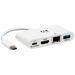 Eaton Tripp Lite Series USB-C Multiport Adapter - 4K HDMI, USB 3.x (5Gbps) Hub Port, GbE, 60W PD Charging, HDCP, White - Docking Station for Notebook/Tablet PC/Desktop PC - 2 x USB Ports - 2 x USB 3.0 - Network (RJ-45) - HDMI - DisplayPort - Wired