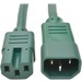 Eaton Tripp Lite Series Power Cord C14 to C15 - Heavy-Duty, 15A, 250V, 14 AWG, 6 ft. (1.83 m), Green - For PDU, UPS - 250 V AC Voltage Rating - 15 A Current Rating - Green
