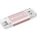 Transcend 128GB JetDrive Go 300 Lightning USB 3.1 Flash Drive - 128 GB - Lightning, USB 3.1 - Rose Gold - 2 Year Warranty