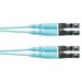 Panduit Fiber Optic Duplex Patch Network Cable - 13.12 ft Fiber Optic Network Cable for Network Device - First End: 2 x LC Network - Male - Second End: 2 x LC Network - Male - 10 Gbit/s - Patch Cable - Aqua - 1
