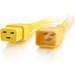 C2G 1ft 12AWG Power Cord (IEC320C20 to IEC320C19) - Yellow - For PDU, Switch, Server - 250 V AC / 20 A - Yellow - 1 ft Cord Length - IEC 60320 C20 / IEC 60320 C19