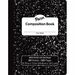 Pacon Composition Book - 60 Sheets - Wide Ruled - 0.38" Ruled - 7 1/2" x 9 3/4" - Black Cover Marble - 72 / Carton