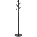 Safco Hook Head Coat Rack - 8 Hooks - for Coat, Jacket, Purse, Hat, Garment - Tubular Steel - Black - 1 Each