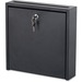 Safco 12 x 12" Wall-Mounted Inter-department Mailbox with Lock - External Dimensions: 12" Width x 12" Height - 11.04 L - Media Size Supported: Letter - Steel - Black Powder Coat - For Mail, File, Document, Envelope, Key, Memo, Disc/Diskette Storage, CD-RO