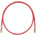 Panduit Cat.6 U/UTP Patch Network Cable - 15 ft Category 6 Network Cable for Network Device, VoIP Device - First End: 1 x RJ-45 Network - Male - Second End: 1 x RJ-45 Network - Male - 155 Mbit/s - Patch Cable - Red - 1