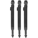 Zebra Hand Strap - Rugged - 1.5" Height x 2.5" Width x 4.5" Length - Black - 3 / Pack