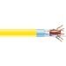 Black Box GigaTrue Cat.6a (F/UTP) Network Cable - 1000 ft Category 6a Network Cable for Network Device - First End: Bare Wire - Second End: Bare Wire - 10 Gbit/s - Shielding - CMP, LSZH - 23 AWG - Yellow - TAA Compliant