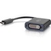 C2G USB C to DVI Adapter - 1 x Total Number of DVI (1 x DVI-D) - Dual Link DVI Supported - Linux, Mac, PC