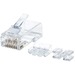 Intellinet Network Solutions Cat6 RJ45 Modular Plugs, 3-Prong, UTP, For Solid Wire, 80 Plugs, Liners and Sleds in Jar - 50 Micron Gold Plated Contacts