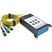Tripp Lite 9/125 40GB -10GB Fiber Breakout Cassette MTP/MPO to 12 LC Dup - 12 Port(s) - 12 x Duplex - 3 x MT Port(s) - Aqua, Yellow
