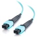 C2G 5m MPO Fiber Array Cable Method B OM4 Riser Rated (OFNR) - Aqua - 16ft - Fiber Optic for Network Device - 16.40 ft - 1 x MPO Male Network - 1 x MPO Male Network - Aqua