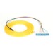 Black Box OS2 9-Micron Single-Mode Fiber Optic Pigtail - 12-Strand, OFNR, PVC - 9.84 ft Fiber Optic Network Cable for Network Device - First End: 12 x LC Network - Male - Second End: Pigtail - Trunk Cable - OFNR - 9 µm - Yellow