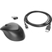 HP Wireless Premium Mouse - Laser - Wireless - Radio Frequency - Black - USB - 1600 dpi - Scroll Wheel - 3 Button(s) - Symmetrical