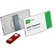 DURABLE® Deluxe Convex & Magnetic Name Badge - 1-9/16" x 2-15/16" Insert - Acrylic - Transparent - 25 / Box