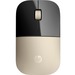 HP Z3700 Wireless Mouse Gold - Blue LED - Wireless - Radio Frequency - Gold - USB - 1200 dpi - Scroll Wheel
