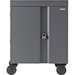 Bretford CUBE Cart - 1 Shelf - 4 Casters - Steel - 30" Width x 26.5" Depth x 37.5" Height - Charcoal - For 16 Devices