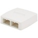 Panduit CBXQ4WH-A Mounting Box - 4 x Total Number of Socket(s) - White - Acrylonitrile Butadiene Styrene (ABS)