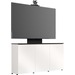Salamander Designs 3-Bay with Single Monitor, Low-Profile Wall Cabinet - Up to 70" Screen Support - 175 lb Load Capacity - 31.3" Height x 64.8" Width x 12" Depth - Wood, Steel, Medium Density Fiberboard (MDF), Aluminum - Black, Warm White