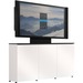 Salamander Designs 3-Bay with EZ-Touch Lift Mount, Low-Profile Wall Cabinet - Up to 55" Screen Support - 145 lb Load Capacity - 83" Height x 64.8" Width x 12" Depth - Wood, Steel, Medium Density Fiberboard (MDF), Aluminum - Warm White, Black