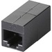 Black Box Cat.6 Coupler - Unhielded, Straight-Pin, Black - 1 x RJ-45 Network Female - 1 x RJ-45 Network Female - Black - TAA Compliant