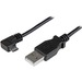 StarTech.com 0.5 m Right Angle Micro USB Cable - Charge and Sync Cable - USB to Micro USB - 24 AWG - Charge newer phones and tablets efficiently, with up to 2.4 amps of power - 0.5m Right Angle Micro USB Cable / USB to Micro USB / 50cm USB Charge Cable / 