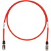 Panduit Cat.6a S/FTP Patch Network Cable - 25 ft Category 6a Network Cable for Network Device - First End: 1 x RJ-45 Network - Male - Second End: 1 x RJ-45 Network - Male - 10 Gbit/s - Patch Cable - Shielding - Red - 1