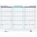 House of Doolittle 3-month View Monthly Desk Pad Calendar - Julian Dates - Monthly, Daily - 12 Month - January - December - 3 Month Single Page Layout - 17" x 22" Sheet Size - Desk Pad - Black, Blue - Planning Matrix, Reinforced Corner, Durable, Perforate