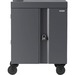 Bretford CUBE Cart - 1 Shelf - Push Handle Handle - 4 Casters - Steel, Polypropylene - 30" Width x 26.5" Depth x 37.5" Height - Black Pumice - For 16 Devices