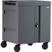 Bretford CUBE Cart - 1 Shelf - Push/Pull Handle - 4 Casters - Steel - 30" Width x 26.5" Depth x 37.5" Height - Champagne - For 16 Devices
