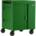 Bretford CUBE Cart - 1 Shelf - Push Handle Handle - 4 Casters - Steel, Polypropylene - 30" Width x 26.5" Depth x 37.5" Height - Grass - For 16 Devices