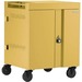 Bretford CUBE Cart - 1 Shelf - Push Handle Handle - 4 Casters - Steel, Polypropylene - 30" Width x 26.5" Depth x 37.5" Height - Mustard - For 16 Devices