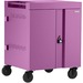 Bretford CUBE Cart - 1 Shelf - Push Handle Handle - 4 Casters - Steel, Polypropylene - 30" Width x 26.5" Depth x 37.5" Height - Orchid - For 16 Devices