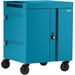 Bretford CUBE Cart - 1 Shelf - Push/Pull Handle - 4 Casters - Steel - 30" Width x 26.5" Depth x 37.5" Height - Pacific Blue - For 16 Devices