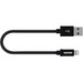 Kanex ChargeSync USB Cable with Lightning Connector - 6" Lightning/USB Data Transfer Cable for iPhone, iPod, iPad, Keyboard/Mouse - First End: 1 x USB 2.0 Type A - Male - Second End: 1 x Lightning - Male - MFI - Matte Black - 1