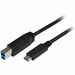 StarTech.com 2m 6 ft USB C to USB B Printer Cable - M/M - USB 3.0 (5Gbps) USB B Cable - USB C to USB B Cable - USB Type C to Type B Cable - Connect USB B devices to a USB Type C or Thunderbolt 3 computer - USB C Printer Cable - Connect USB 3.2 Gen 1 perip