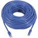 Monoprice FLEXboot Series Cat5e 24AWG UTP Ethernet Network Patch Cable, 100ft Blue - 100 ft Category 5e Network Cable for Network Device - First End: 1 x RJ-45 Network - Male - Second End: 1 x RJ-45 Network - Male - Patch Cable - Gold Plated Contact - 24 