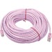 Monoprice FLEXboot Series Cat5e 24AWG UTP Ethernet Network Patch Cable, 100ft Pink - 100 ft Category 5e Network Cable for Network Device - First End: 1 x RJ-45 Network - Male - Second End: 1 x RJ-45 Network - Male - Patch Cable - Gold Plated Contact - 24 