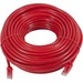 Monoprice FLEXboot Series Cat5e 24AWG UTP Ethernet Network Patch Cable, 100ft Red - 100 ft Category 5e Network Cable for Network Device - First End: 1 x RJ-45 Network - Male - Second End: 1 x RJ-45 Network - Male - Patch Cable - Gold Plated Contact - 24 A