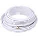 Monoprice Coaxial Antenna Cable - 50 ft Coaxial Antenna Cable for Antenna - First End: 1 x F Connector Antenna - Male - Second End: 1 x F-Type Audio/Video - Male - Shielding - 18 AWG - White