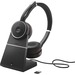 Jabra EVOLVE 75 with Charging Stand MS Stereo - Stereo - Wireless - Bluetooth - 100 ft - 20 Hz - 20 kHz - Over-the-head - Binaural - Circumaural - Noise Canceling