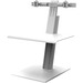 Humanscale Quickstand Eco, Dual, Monitor, White - 70 lb Load Capacity - 28.1" Height x 28" Width x 29.2" Depth - Freestanding - White