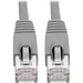 Eaton Tripp Lite Series Cat6a 10G Snagless Shielded STP Ethernet Cable (RJ45 M/M), PoE, Gray, 1 ft. (0.31 m) - Category 6a for Network Device, Switch, Modem, Router, Hub, Patch Panel, VoIP Device, Camera - 1.25 GB/s - Patch Cable - 1 ft - 1 x RJ-45 Male N