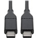 Eaton Tripp Lite Series USB-C Cable (M/M) - USB 2.0, 5A (100W) Rated, 3 ft. (0.91 m) - USB for MacBook Pro, Smartphone, Tablet, PC, Wall Charger - 60 MB/s - 3 ft - 1 x Type C Male USB - 1 x Type C Male USB - Nickel Plated Connector - Gold Plated Contact -