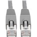 Eaton Tripp Lite Series Cat6a 10G Snagless Shielded STP Ethernet Cable (RJ45 M/M), PoE, Gray, 3 ft. (0.91 m) - Category 6a for Network Device, Switch, Modem, Router, Hub, Patch Panel, VoIP Device, Camera - 1.25 GB/s - Patch Cable - 3 ft - 1 x RJ-45 Male N