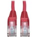 Tripp Lite Cat5e 350 MHz Snagless Molded UTP Patch Cable (RJ45 M/M), Red, 6 ft. - 6 ft Category 5e Network Cable for Computer, Server, Printer, Photocopier, Router, Blu-ray Player, Switch - First End: 1 x RJ-45 Network - Male - Second End: 1 x RJ-45 Netwo