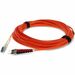 AddOn 15m LC (Male) to ST (Male) Orange OM1 & OS1 Duplex Fiber Mode Conditioning Cable - 100% compatible and guaranteed to work
