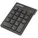 Manhattan Numeric Keypad, Wireless (2.4GHz), USB-A Micro Receiver, 18 Full Size Keys, Black, Membrane Key Switches, Auto Power Management, Range 10m, AAA Battery (included), Windows and Mac, Three Year Warranty, Blister - USB, Wireless, 18 Full-Size Keys,